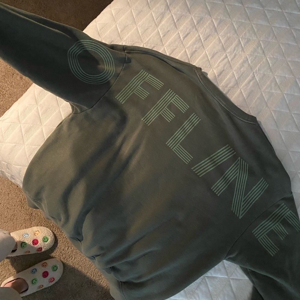 Aerie/OFFLINE army green sweatshirt